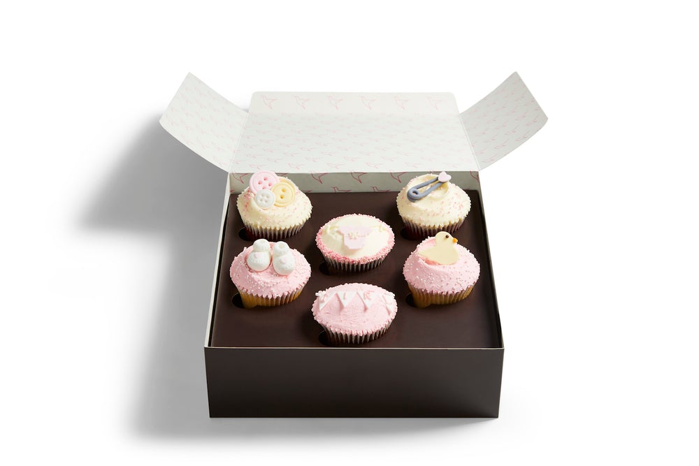 Pink Baby Shower Cupcake Selection Box